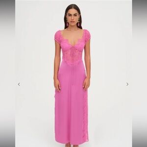 For love and lemons Casey Maxi Dress size small BNWOT, never worn! Color pink